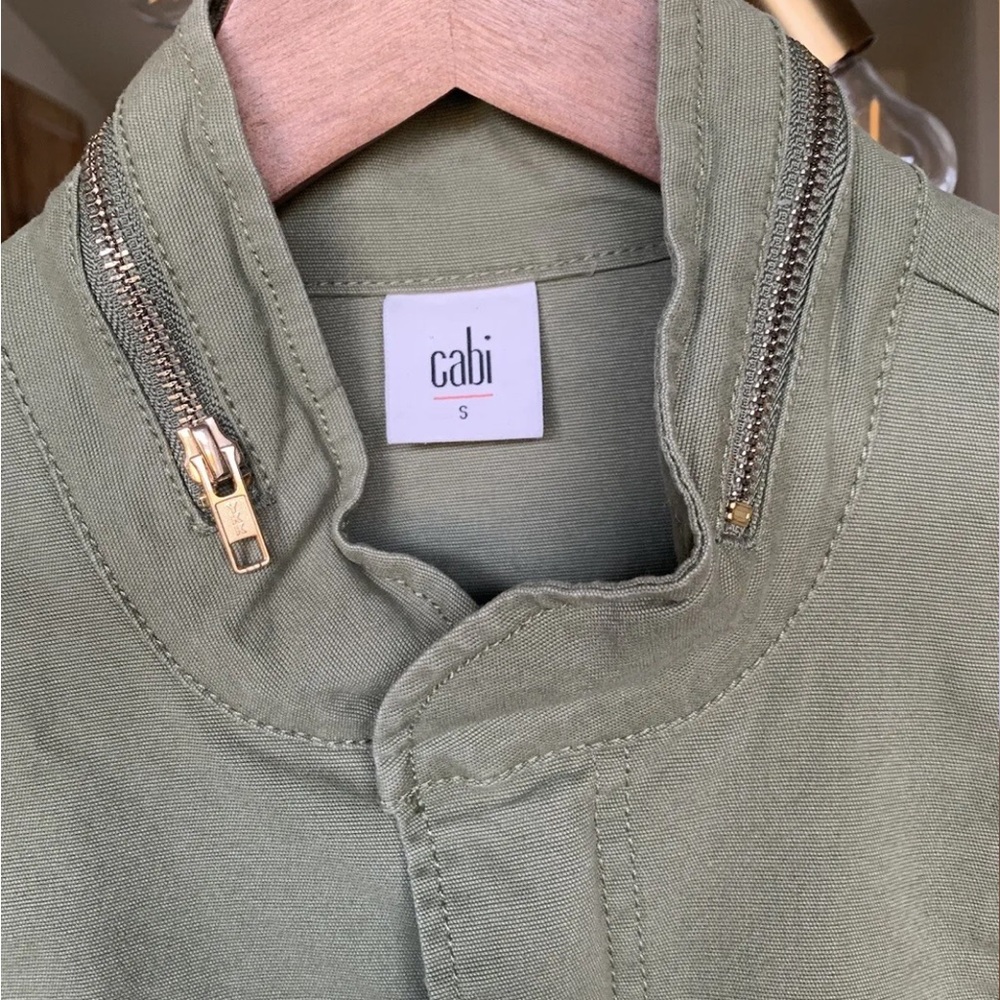 ▶️ Cabi Womens Explorer Military Vest Small 5101 Olive Green Full Zip Utility - Picture 3 of 9